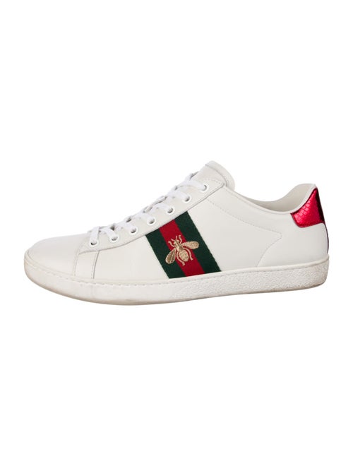 Gucci Web Accent Leather Sneakers