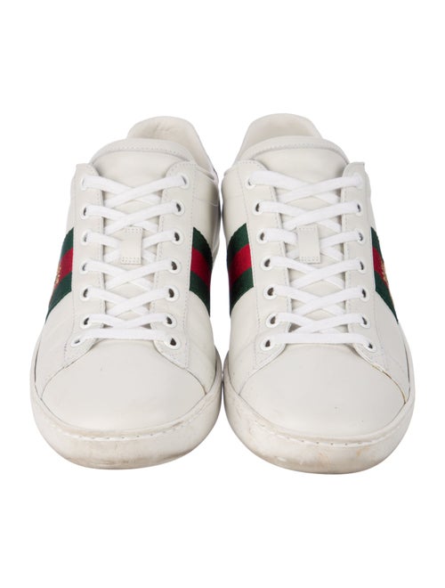 Gucci Web Accent Leather Sneakers