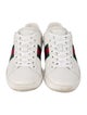 Gucci Web Accent Leather Sneakers