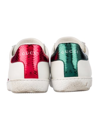 Gucci Web Accent Leather Sneakers