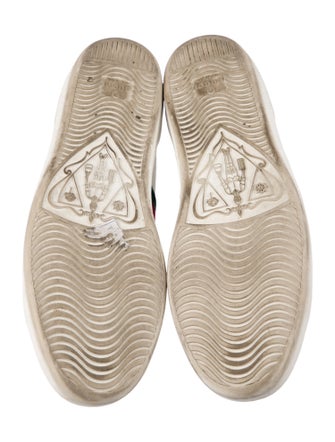 Gucci Web Accent Leather Sneakers