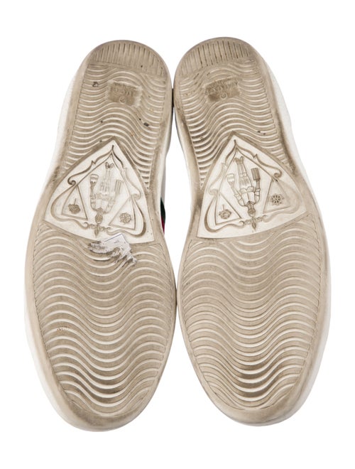 Gucci Web Accent Leather Sneakers