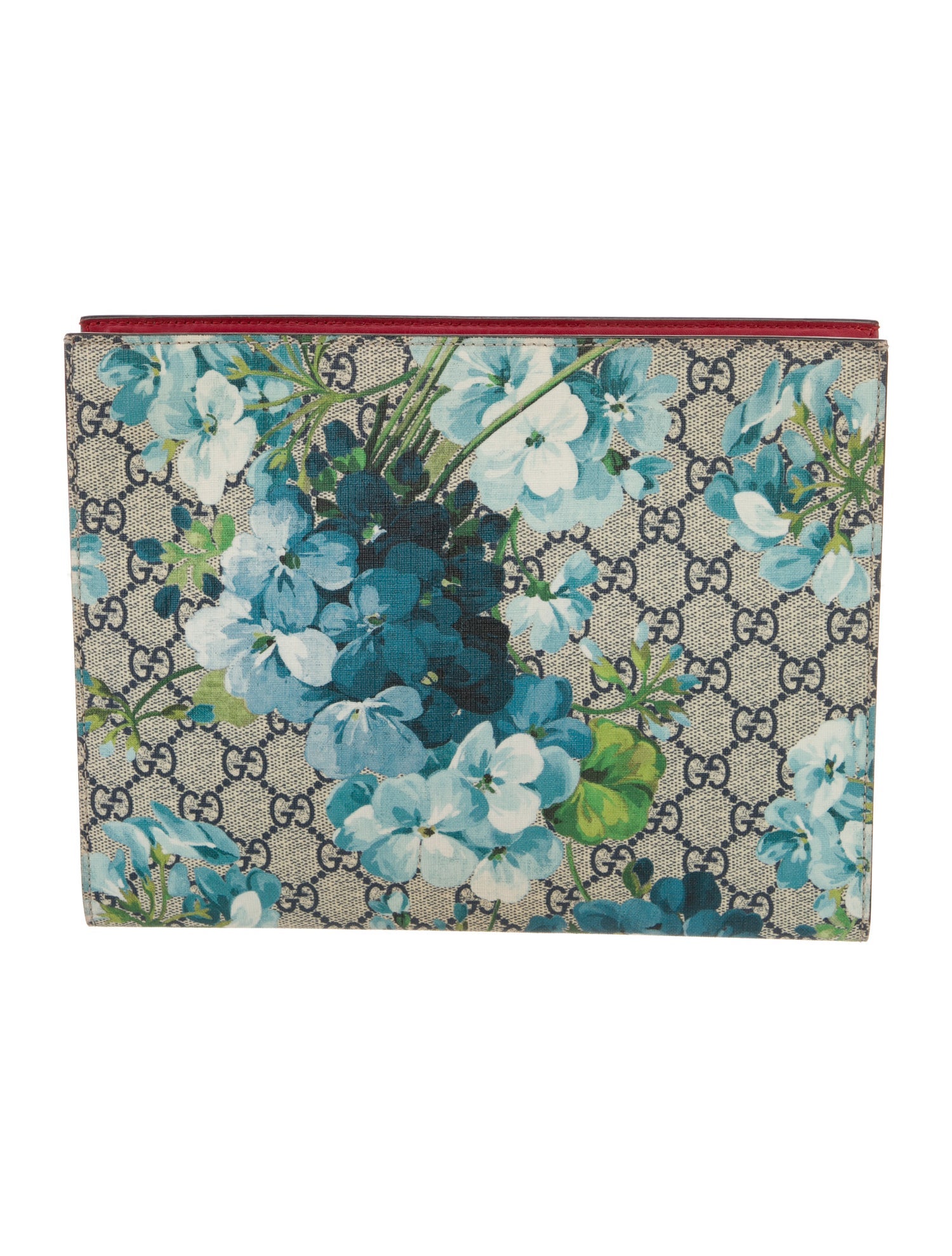Gucci GG Supreme Monogram Blooms Large Cosmetic Case