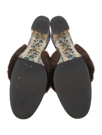 Gucci Interlocking G Logo Satin Mules