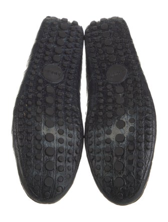 Gucci Sylvie Web Accent Crocodile Drivers