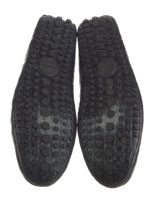 Gucci Sylvie Web Accent Crocodile Drivers