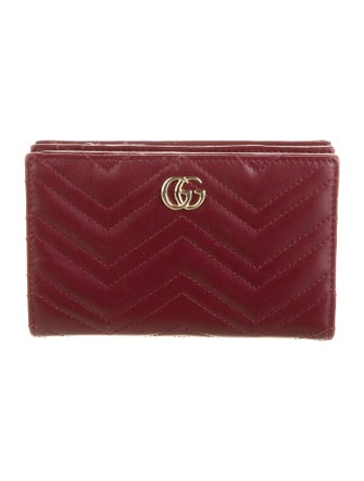 Gucci Double G Logo Leather French Purse