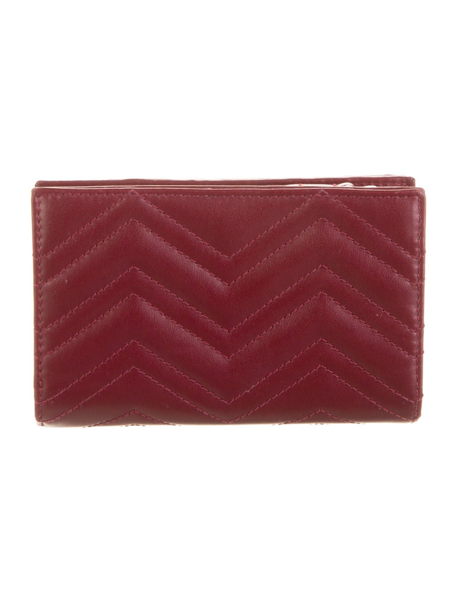 Gucci Double G Logo Leather French Purse