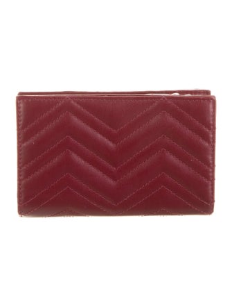 Gucci Double G Logo Leather French Purse