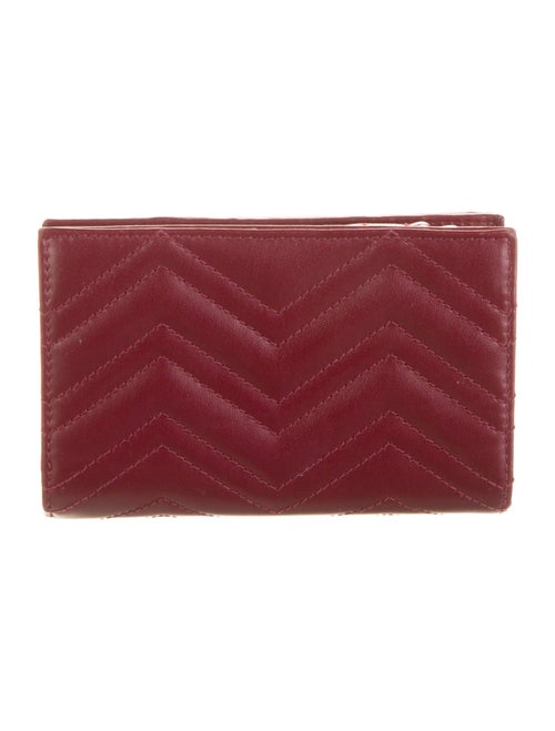 Gucci Double G Logo Leather French Purse