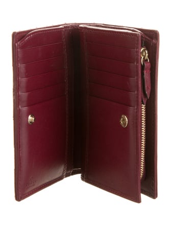 Gucci Double G Logo Leather French Purse