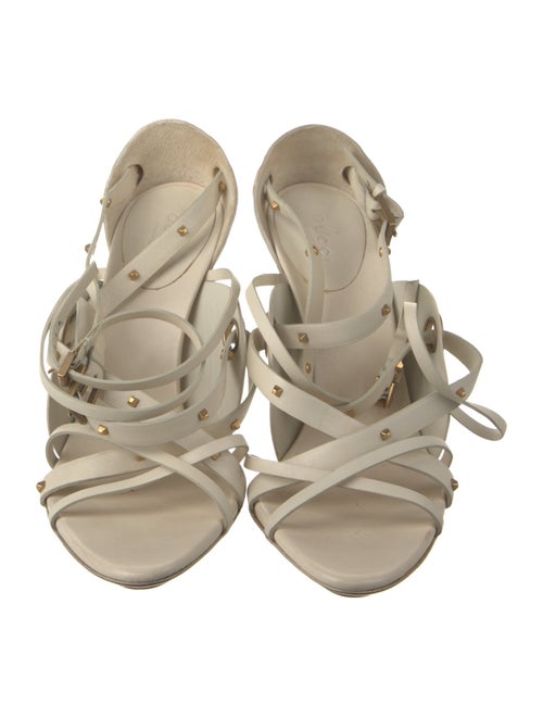 Gucci Leather Studded Accents Sandals
