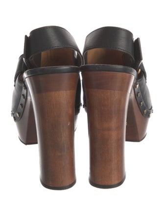 Gucci Horsebit Accent Leather Slingback Pumps