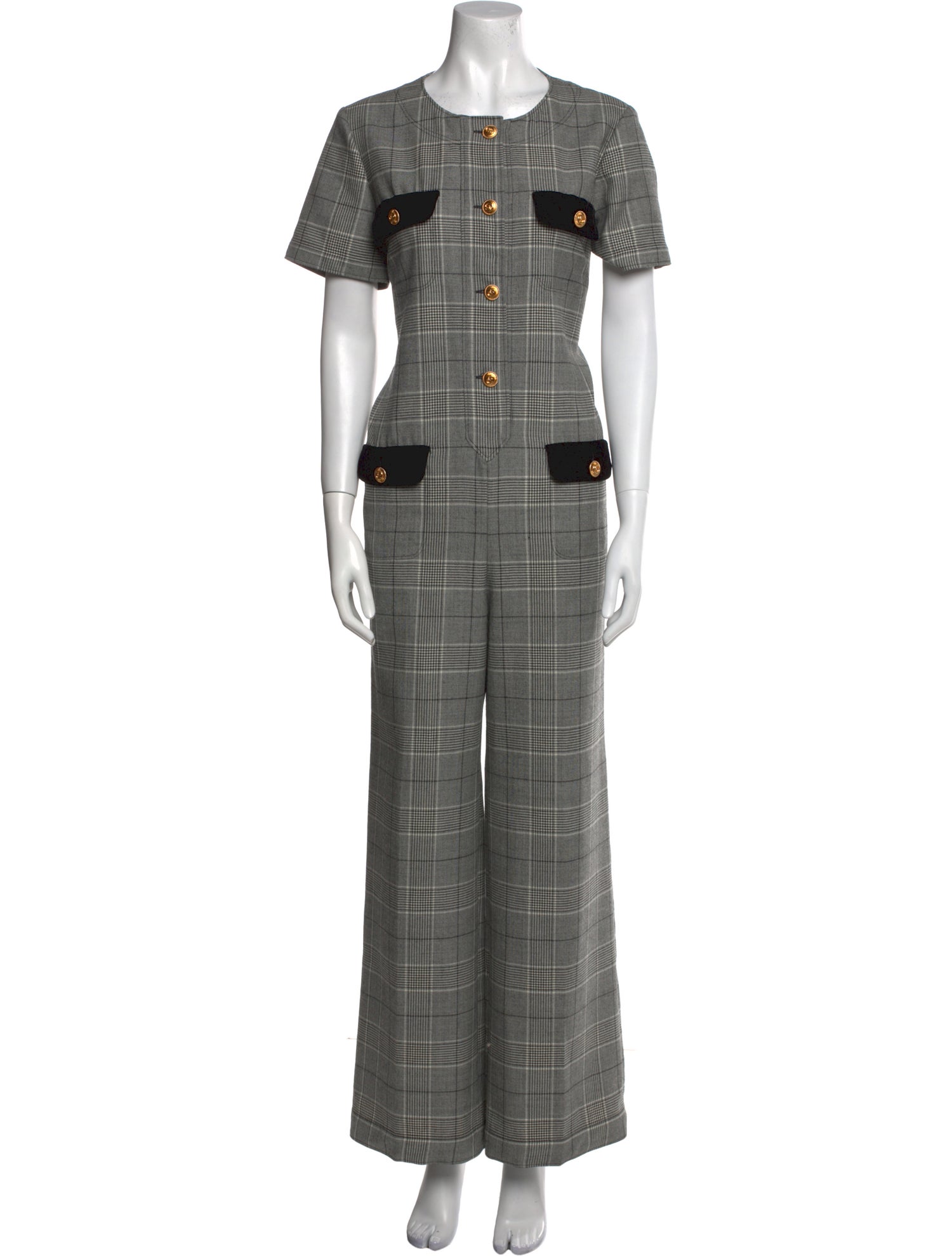 Gucci 2019 Plaid Print Jumpsuit