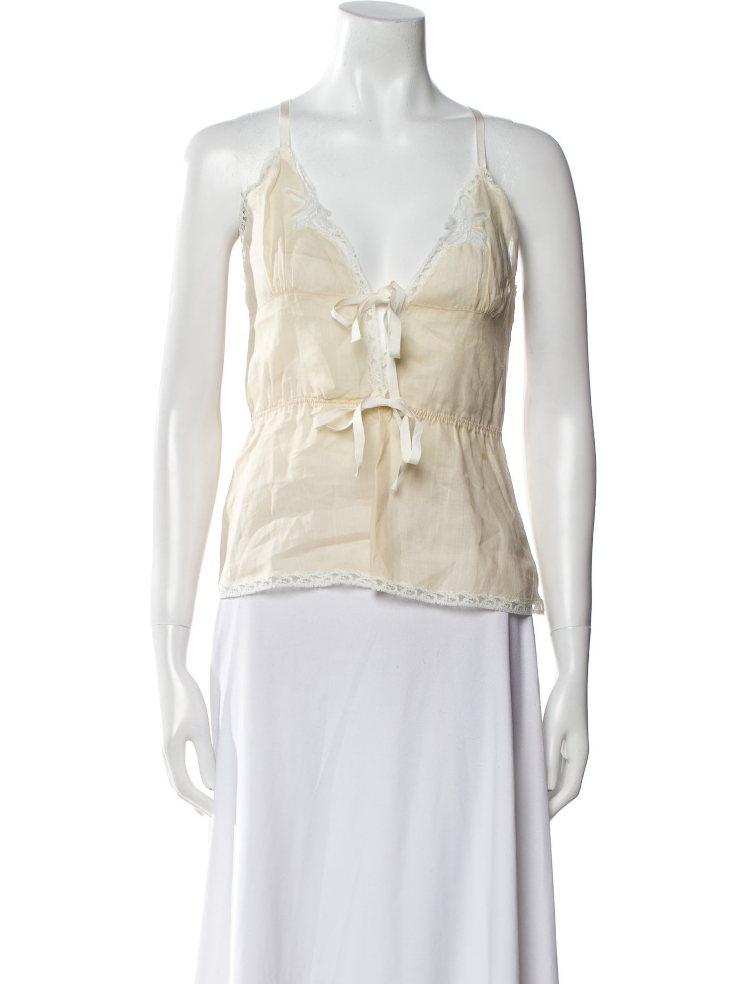 Gucci Silk Square Neckline Crop Top