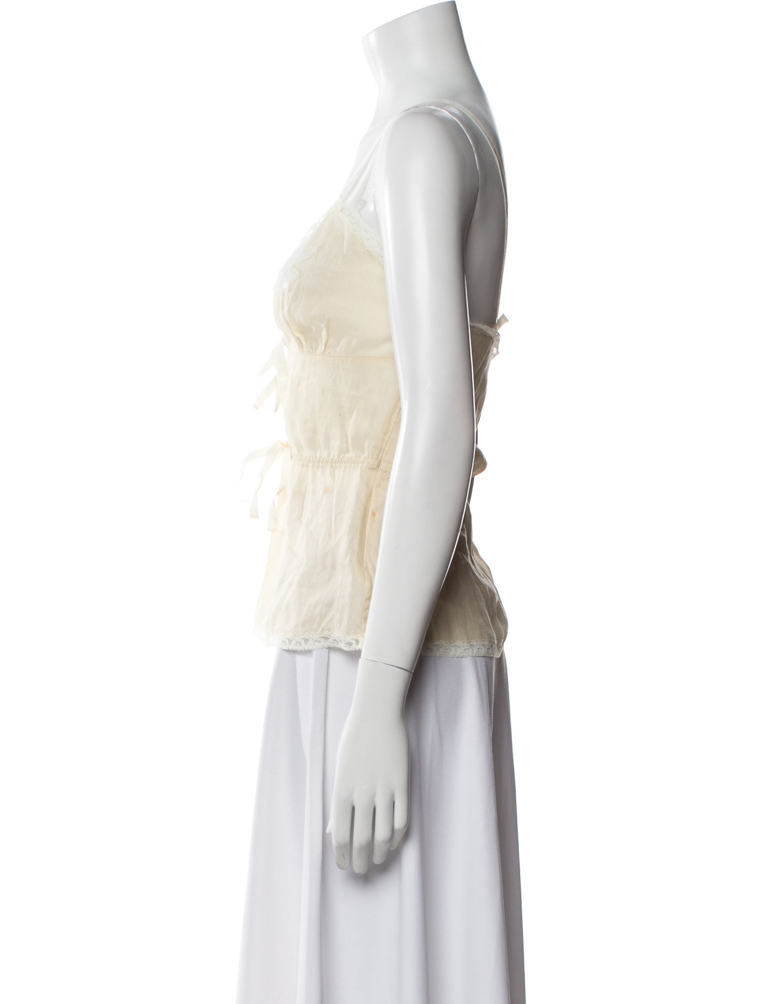 Gucci Silk Square Neckline Crop Top