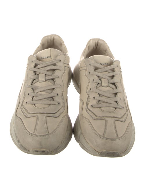 Gucci Leather Distressed Accents Sneakers