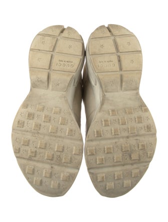 Gucci Leather Distressed Accents Sneakers