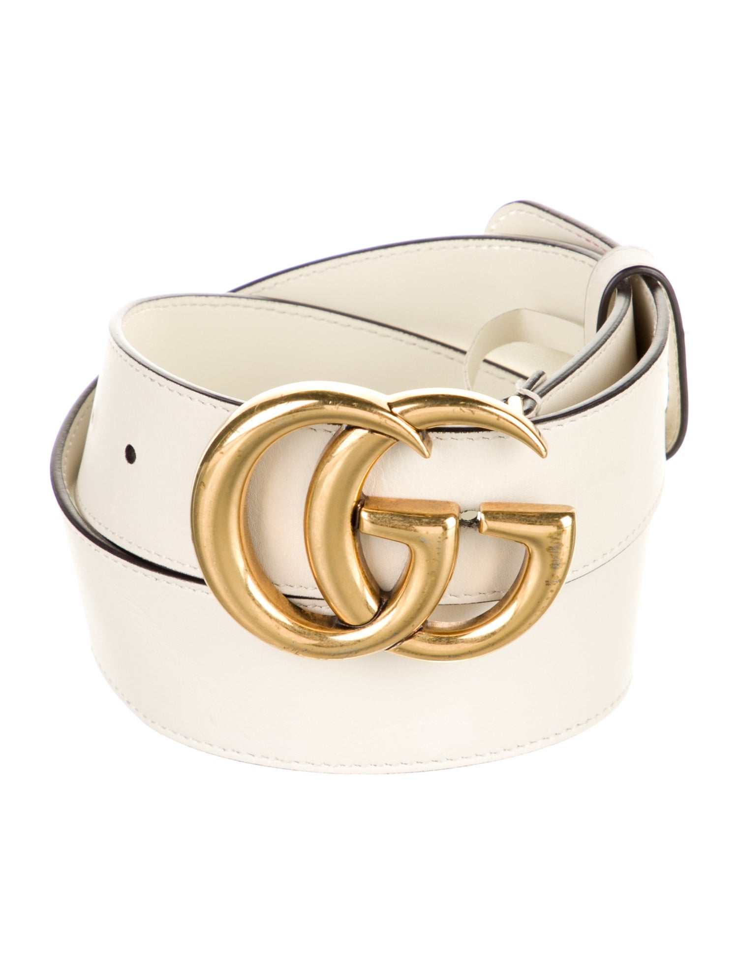 Gucci Double G Logo Leather Belt