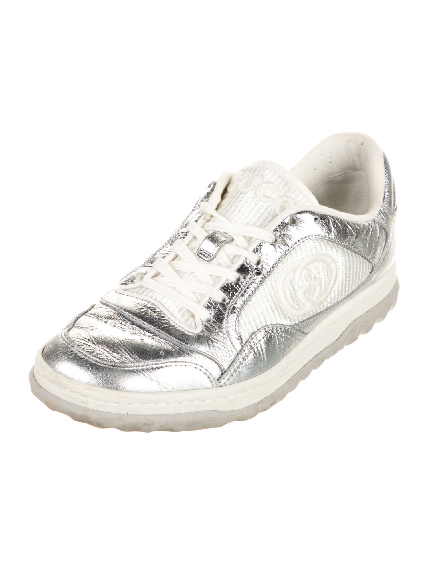 Gucci Interlocking G Logo Leather Sneakers