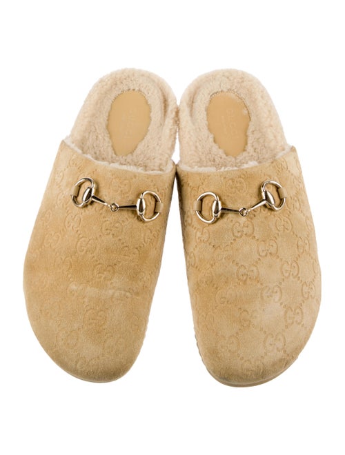 Gucci Horsebit Accent Suede Mules