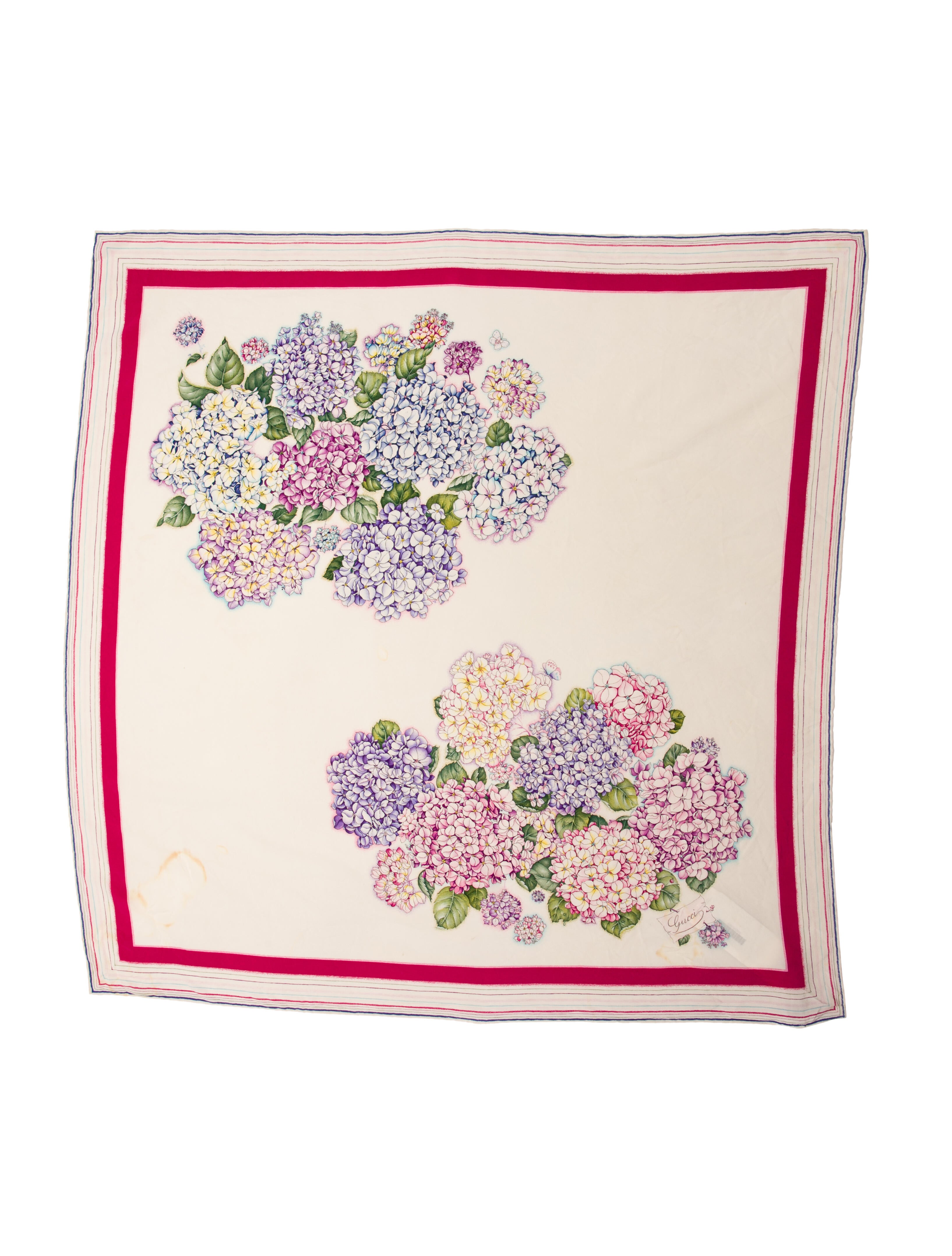 Gucci Silk Blooms Print Scarf