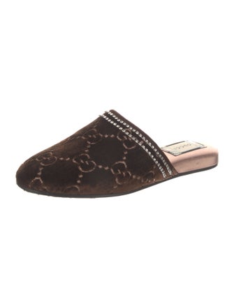 Gucci GG Signature Velvet Mules