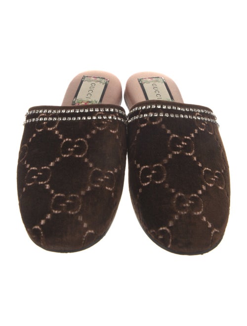 Gucci GG Signature Velvet Mules