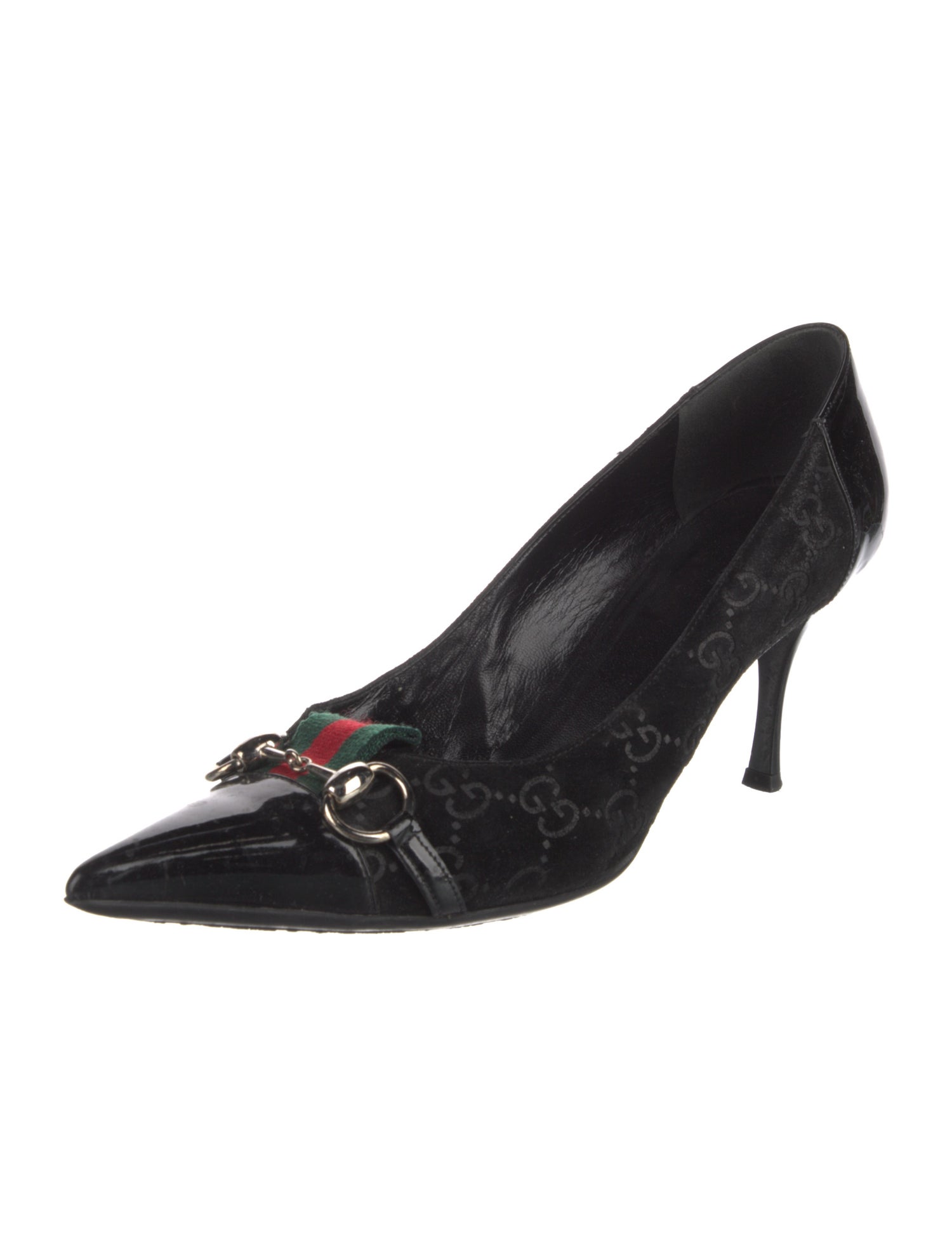 Gucci GG Logo Suede Pumps