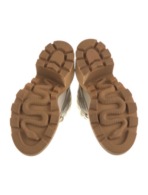 Gucci GG Supreme Leather Combat Boots