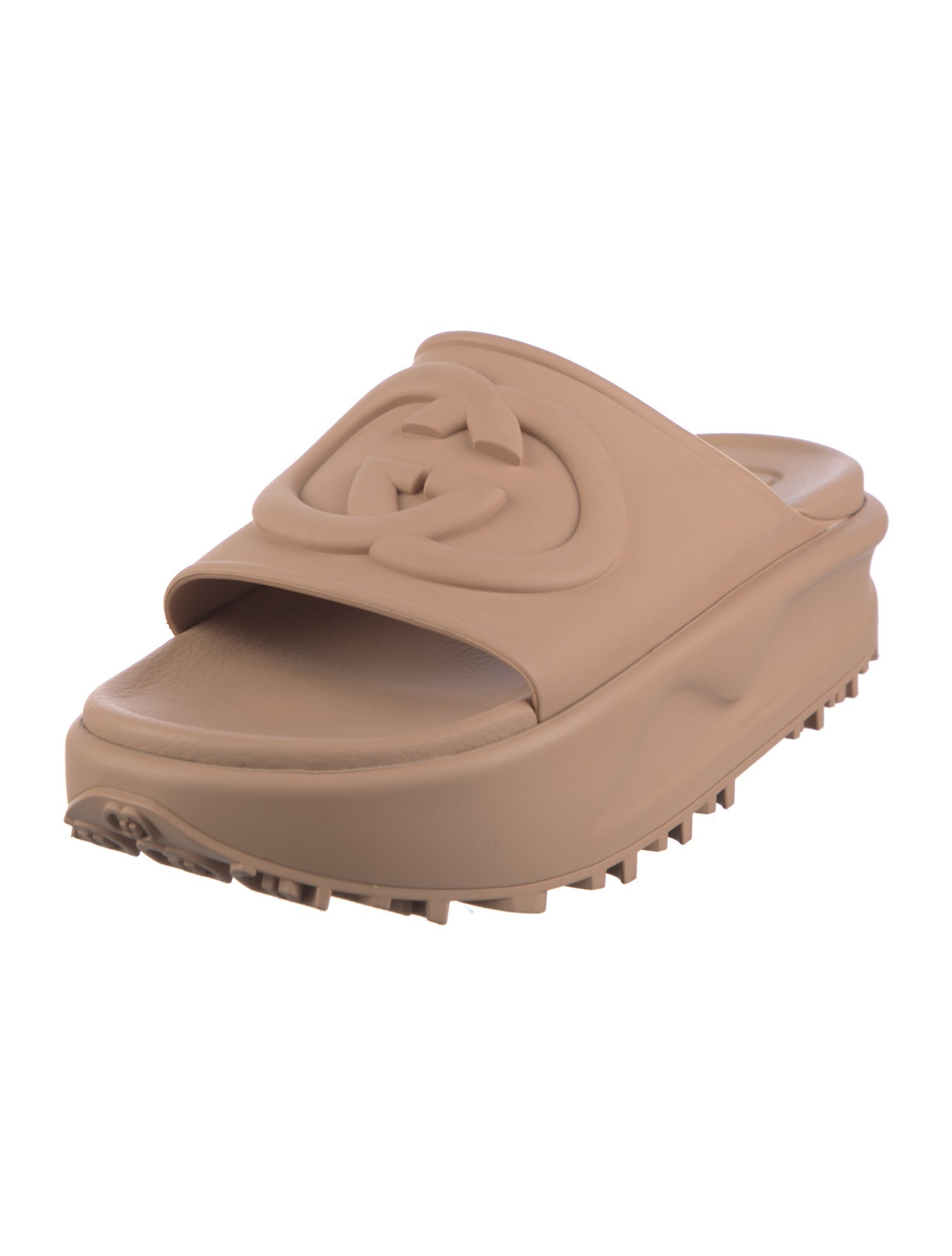 Gucci Interlocking G Logo Rubber Slides