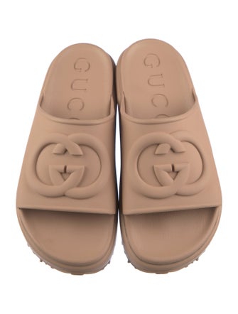 Gucci Interlocking G Logo Rubber Slides
