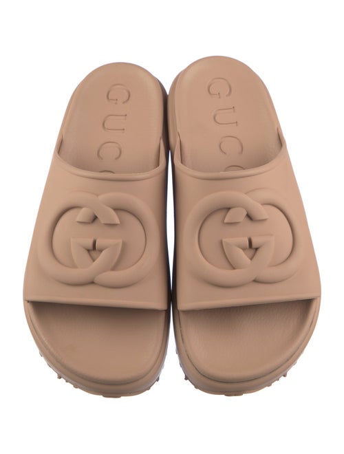 Gucci Interlocking G Logo Rubber Slides