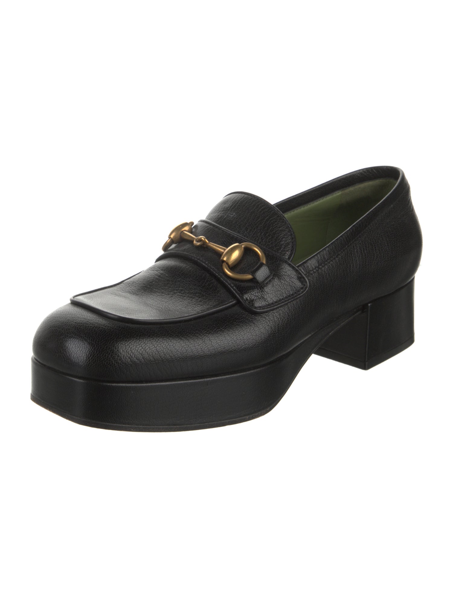 Gucci Horsebit Accent Leather Loafers