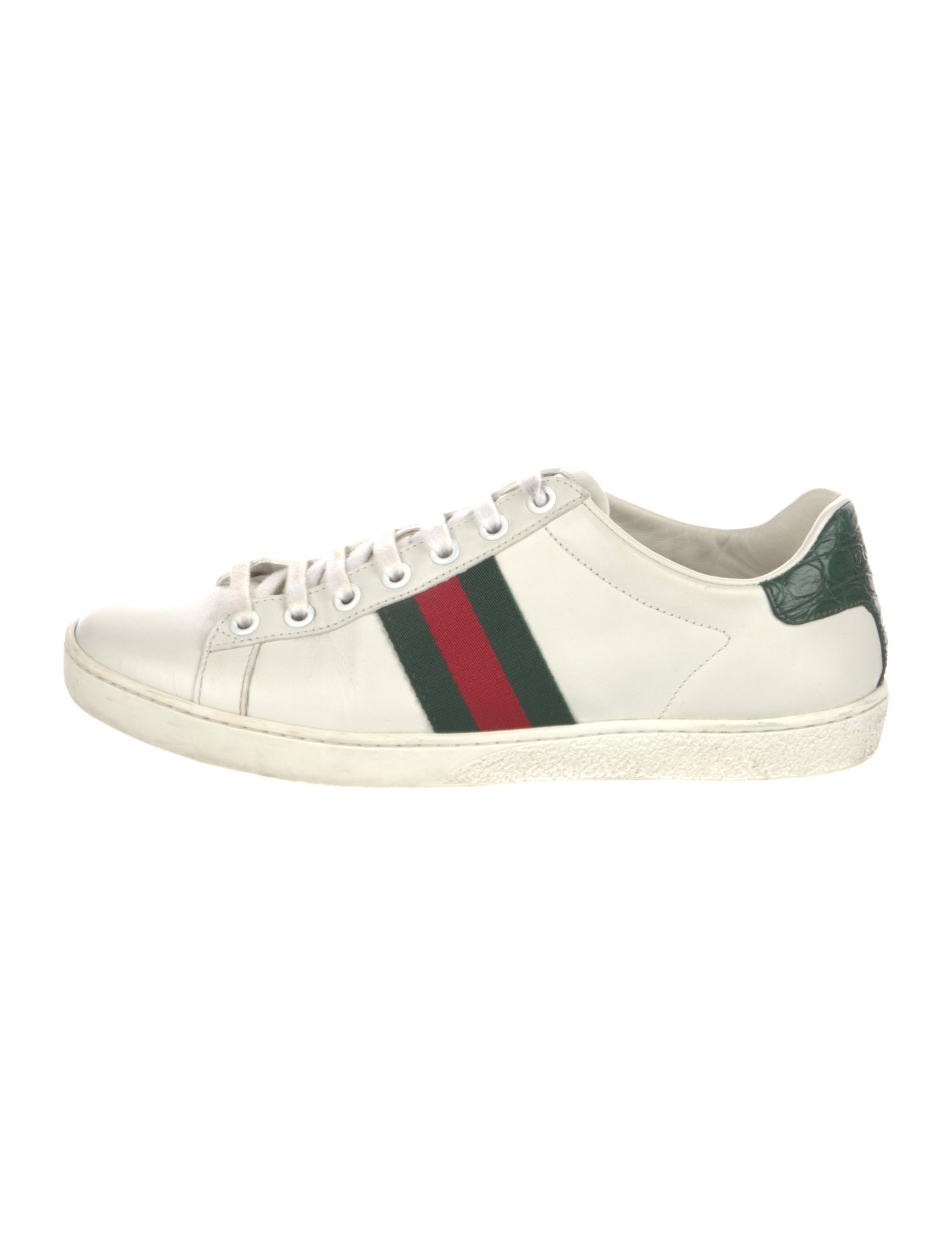 Gucci Web Accent Leather Sneakers