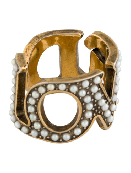 Gucci Faux Pearl 'Loved' Band Ring