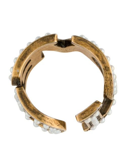 Gucci Faux Pearl 'Loved' Band Ring