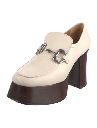 Gucci Horsebit Accent Leather Pumps
