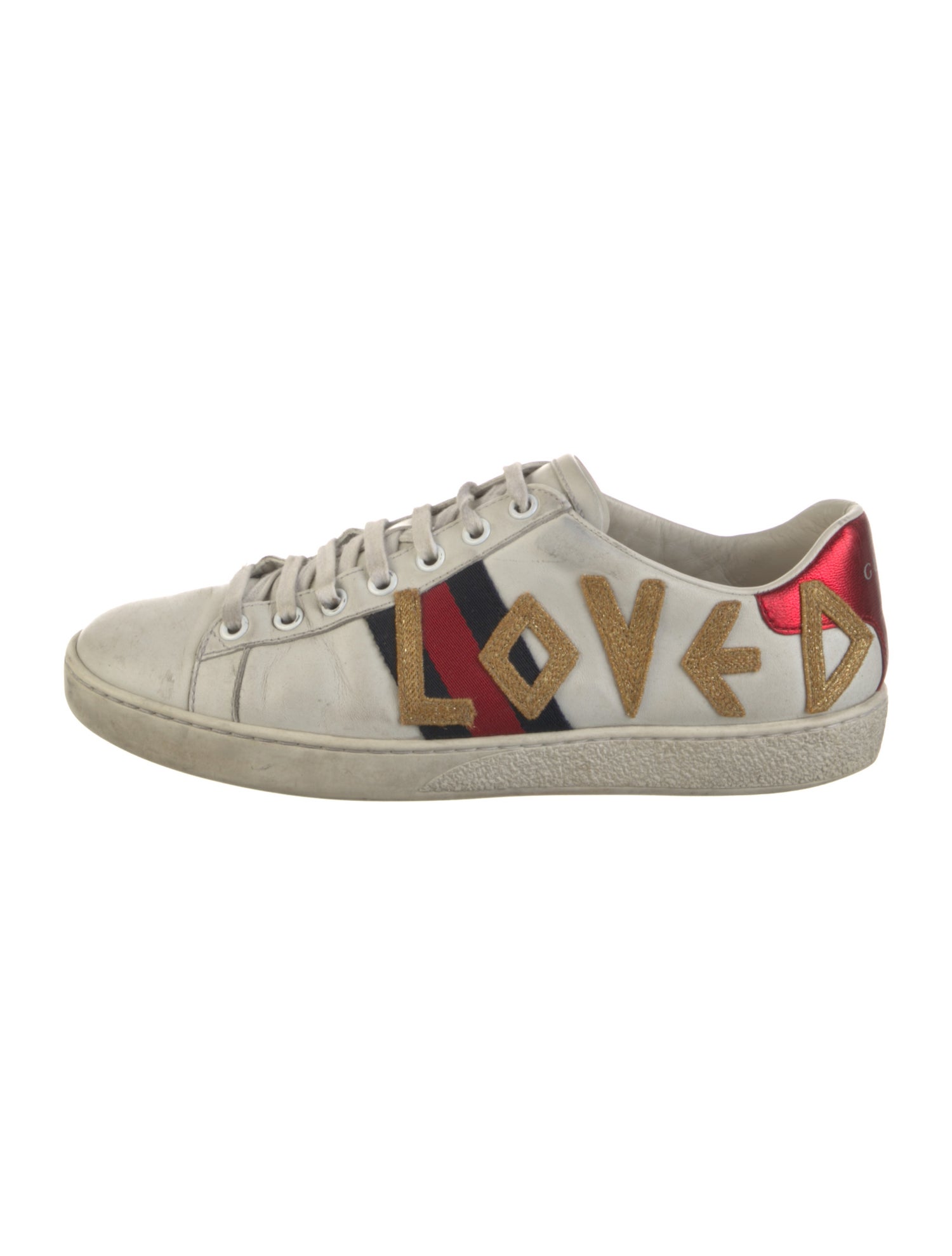 Gucci Sylvie Web Accent Leather Sneakers