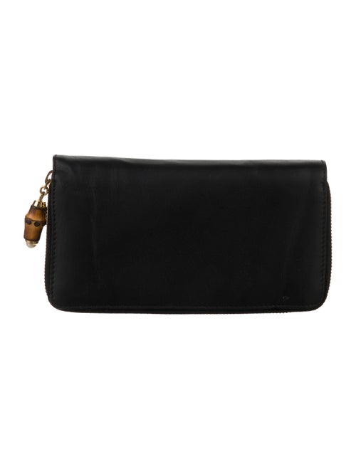 Gucci Faux Pearl Accents Leather Wallet