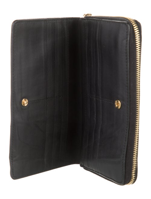 Gucci Faux Pearl Accents Leather Wallet