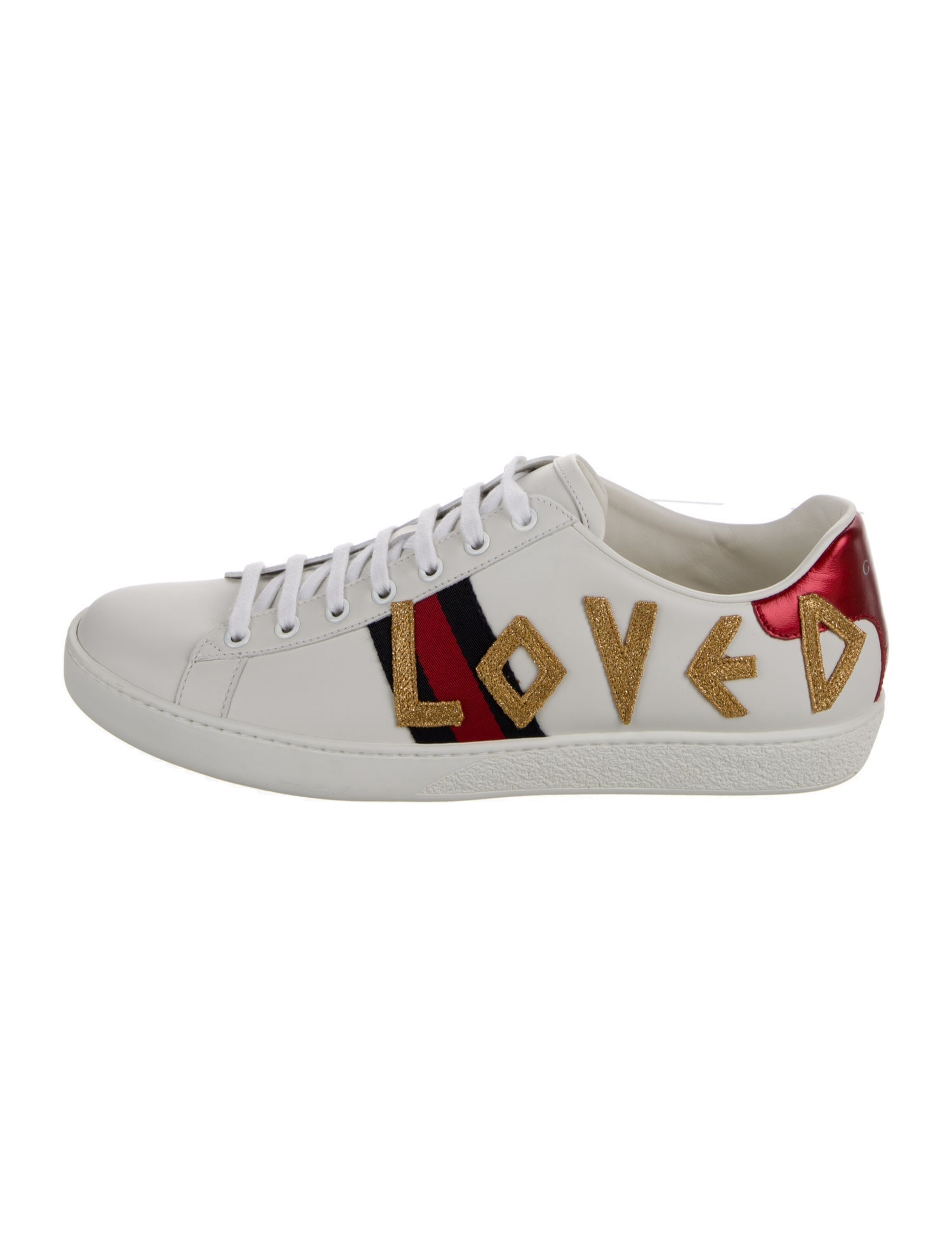 Gucci Sylvie Web Accent Leather Sneakers