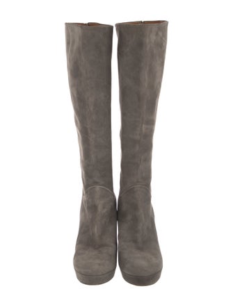 Gucci Bamboo Accent Suede Boots