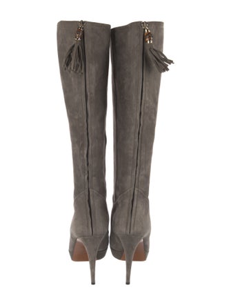 Gucci Bamboo Accent Suede Boots