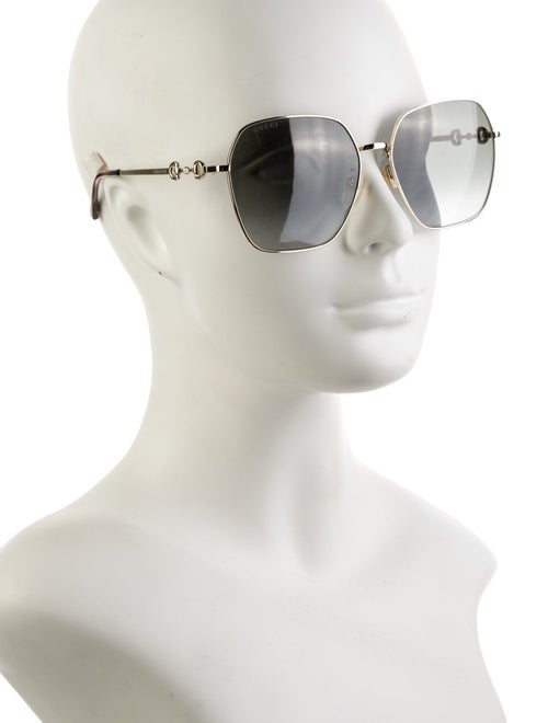 Gucci Horsebit Accent Aviator Sunglasses
