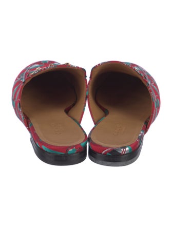 Gucci Horsebit Accent Printed Mules