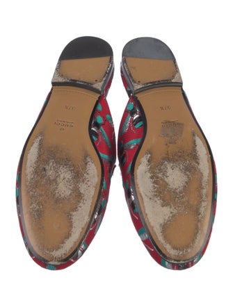 Gucci Horsebit Accent Printed Mules