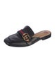 Gucci Double G Logo Leather Mules
