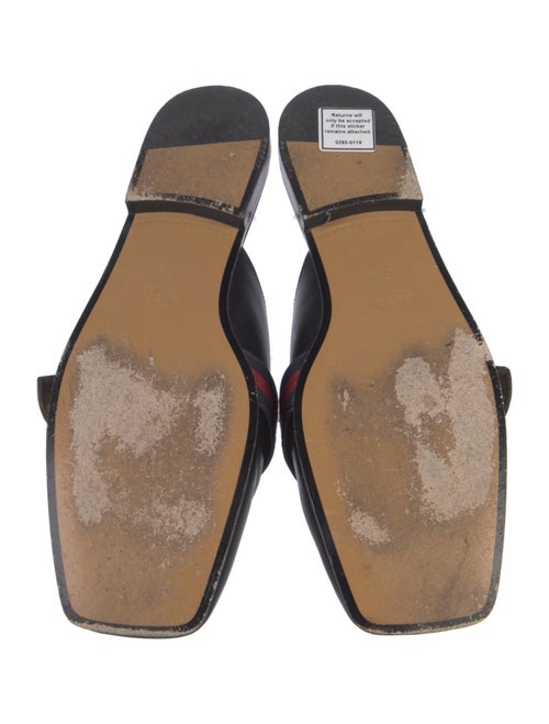 Gucci Double G Logo Leather Mules
