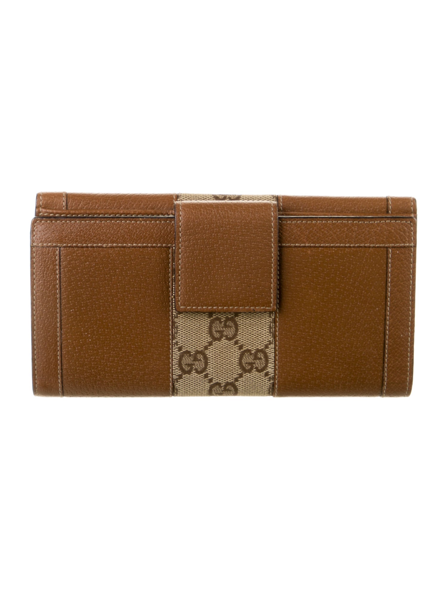 Gucci GG Canvas Leather Continental Wallet